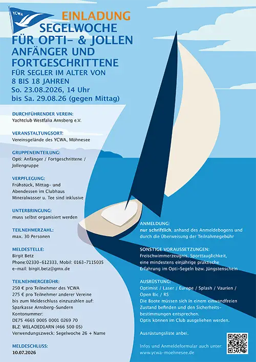 Flyer_Jugendsegeln_YCWA_2026